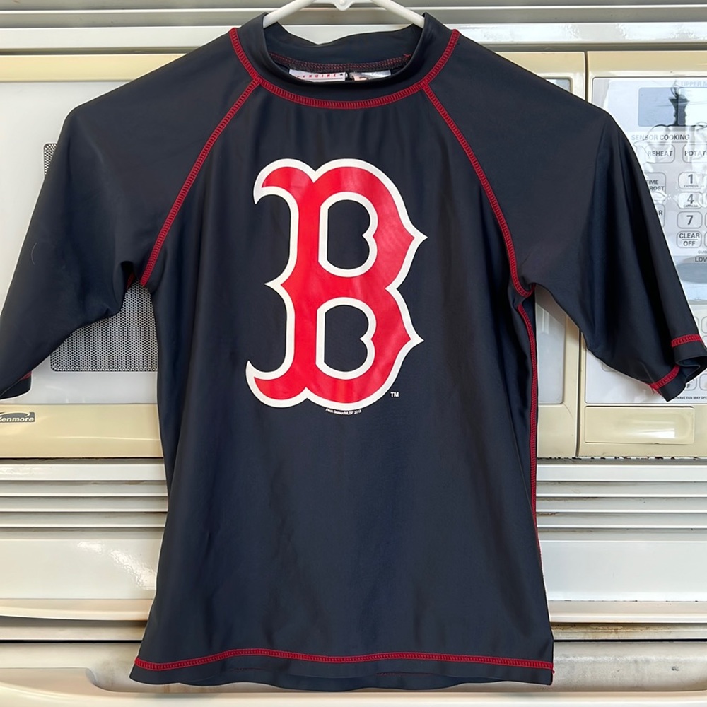 Boston Red Sox Swim Shirt, Youth Size Medium (10/12), By Genuine Merchandise